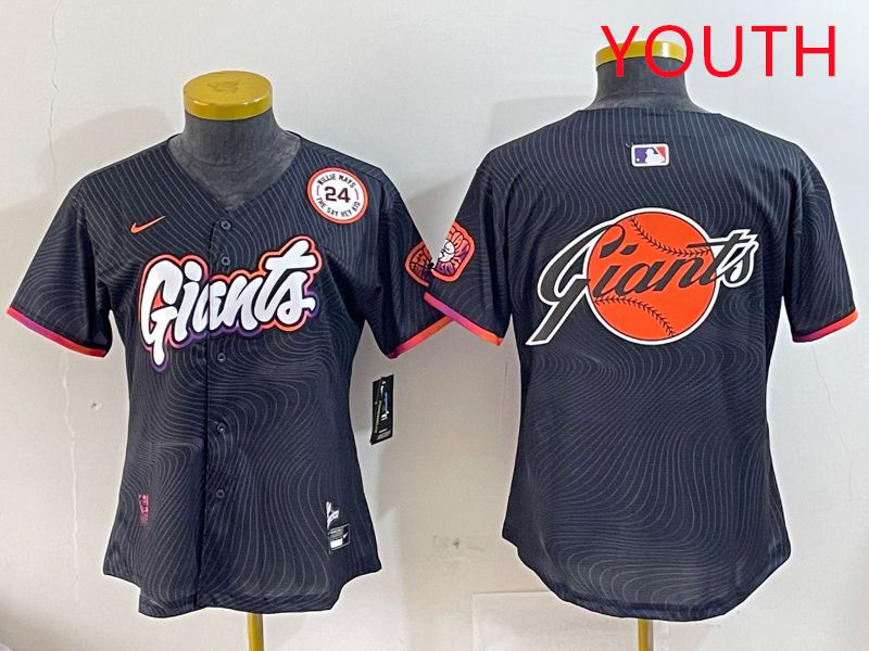 Youth San Francisco Giants Blank Black Second generation Joint Name 2025 Nike MLB Jersey style 11->youth mlb jersey->Youth Jersey